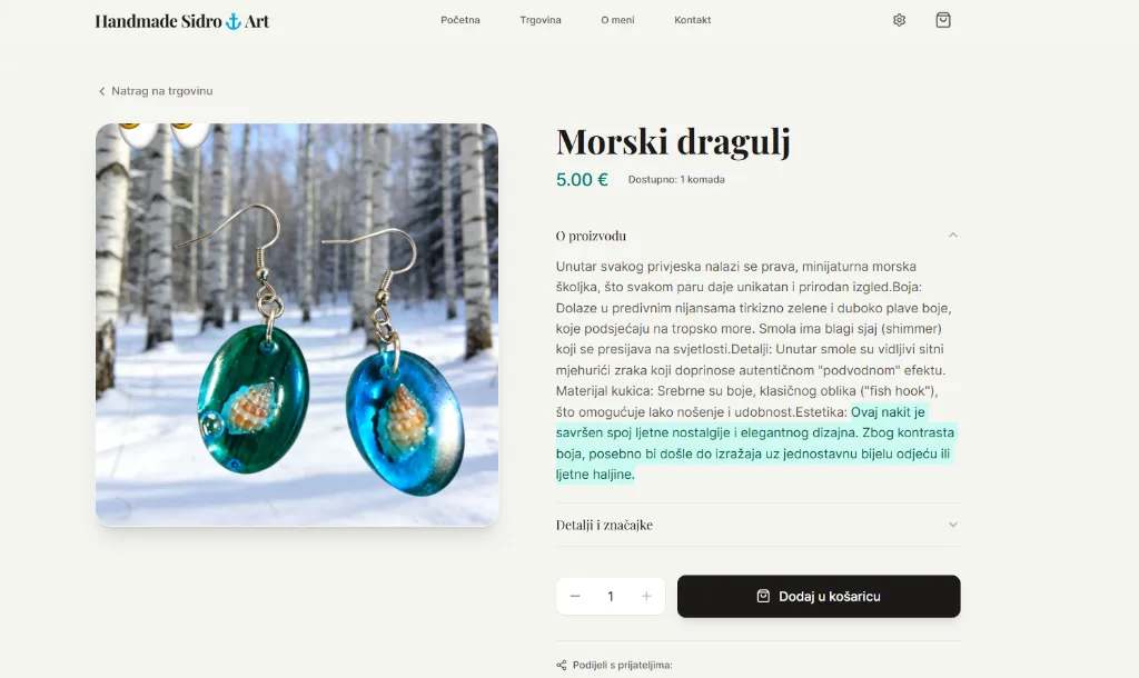 Prikaz detalja proizvoda